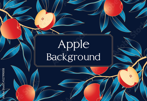 Vintage fruit illustration for background