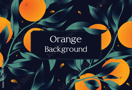 Vintage fruit illustration for background