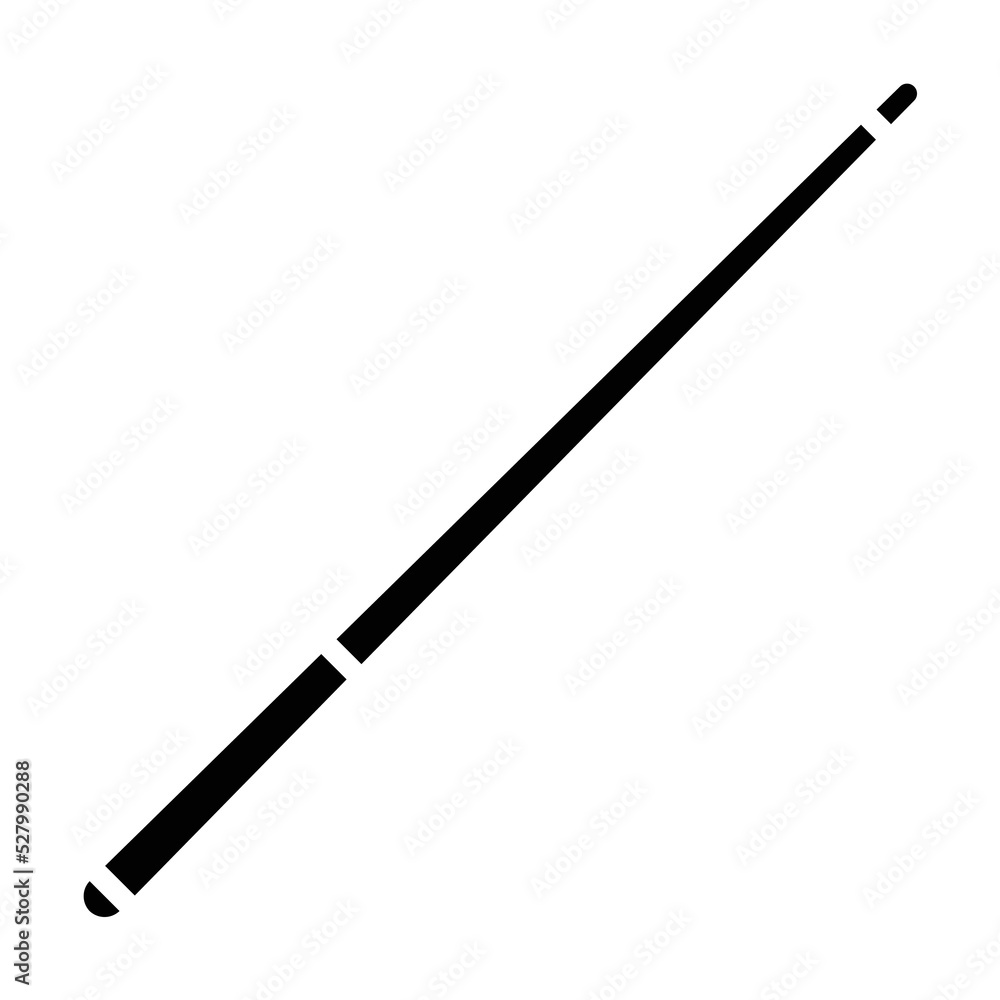 Billiard stick black icon. Suitable for website, content design, poster, banner, or video editing needs Billiard stick black icon. Suitable for website, content design, poster, banner, or video editing needs
