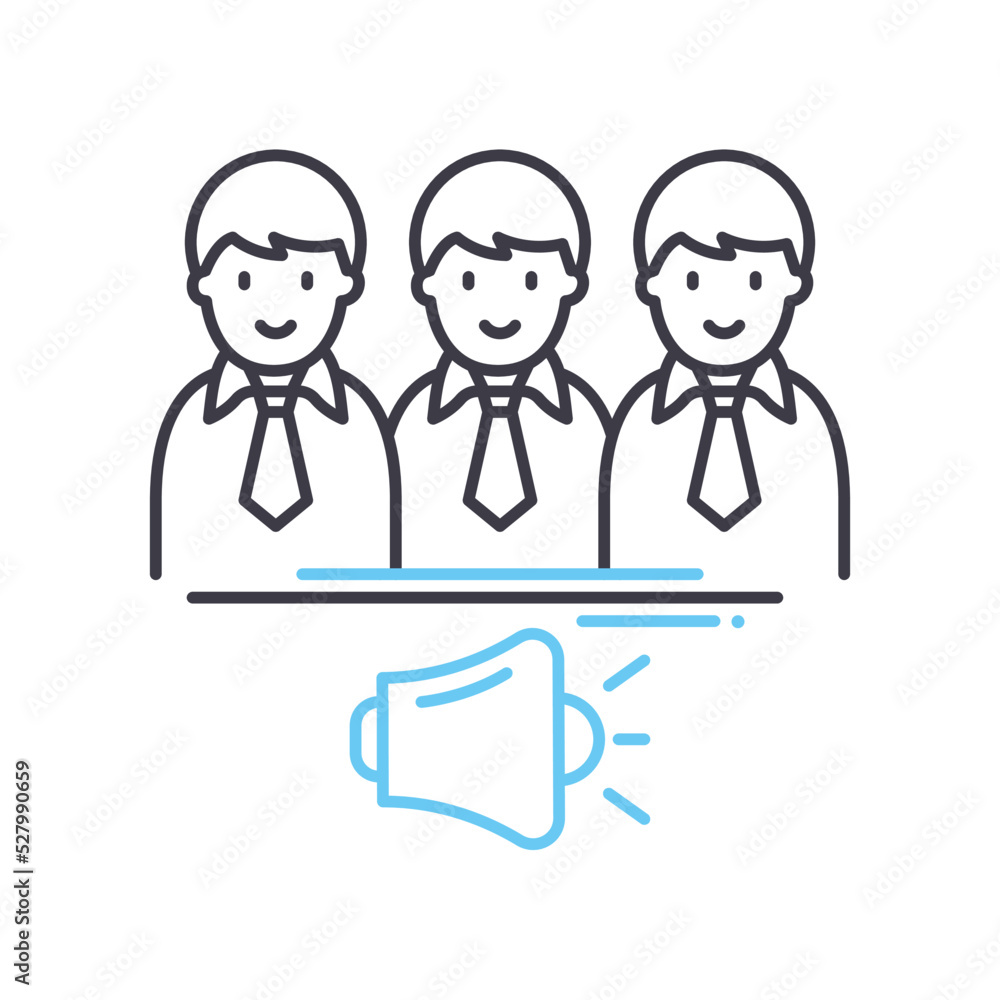 viral marketing line icon, outline symbol, vector illustration, concept sign viral marketing line icon, outline symbol, vector illustration, concept sign