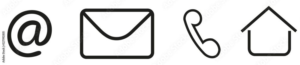 mail home contact phone icon