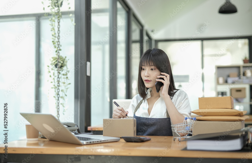Starting small businesses SME owners asian woman business ideas online marketing Starting small businesses SME owners asian woman business ideas online marketing