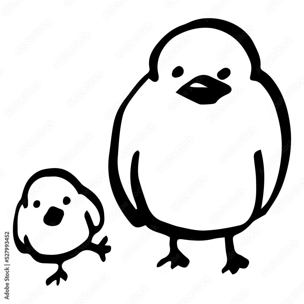 A simple hand drawn chick icon A simple hand drawn chick icon