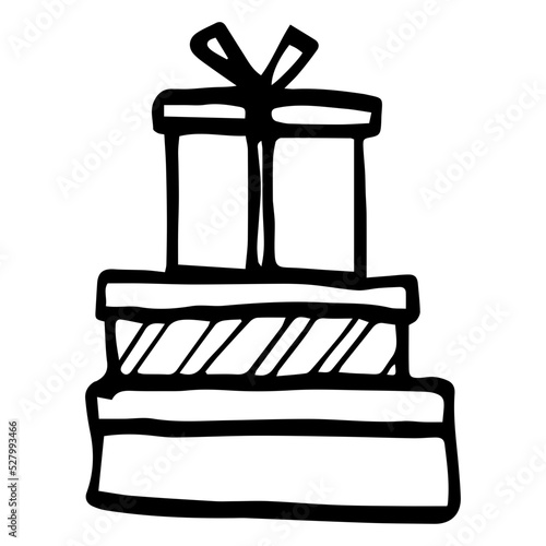 A simple hand drawn gifts icon
