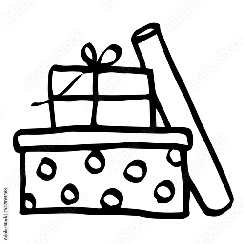 A simple hand drawn gifts icon