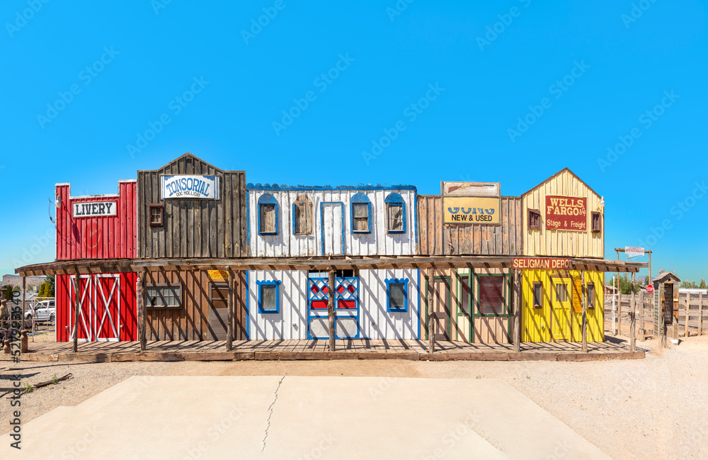 The Historic Seligman depot in Seligman, AZ, USA on Historic Route 66