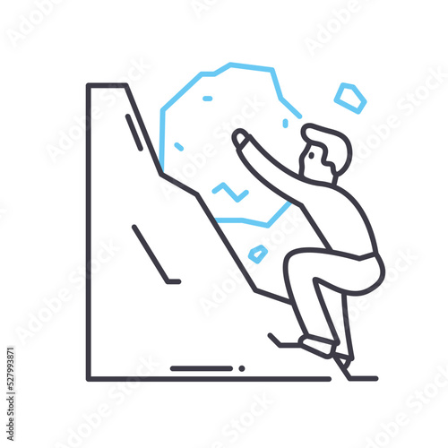 useless work line icon, outline symbol, vector illustration, concept sign