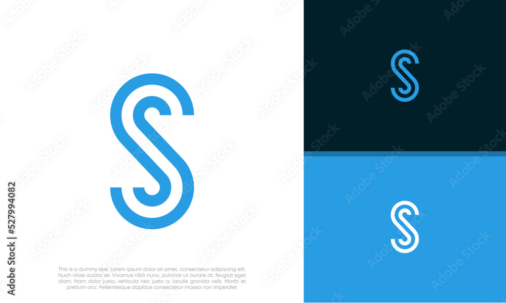 Initials S logo design. Initial Letter Logo. Innovative high tech logo template. Initials S logo design. Initial Letter Logo. Innovative high tech logo template.