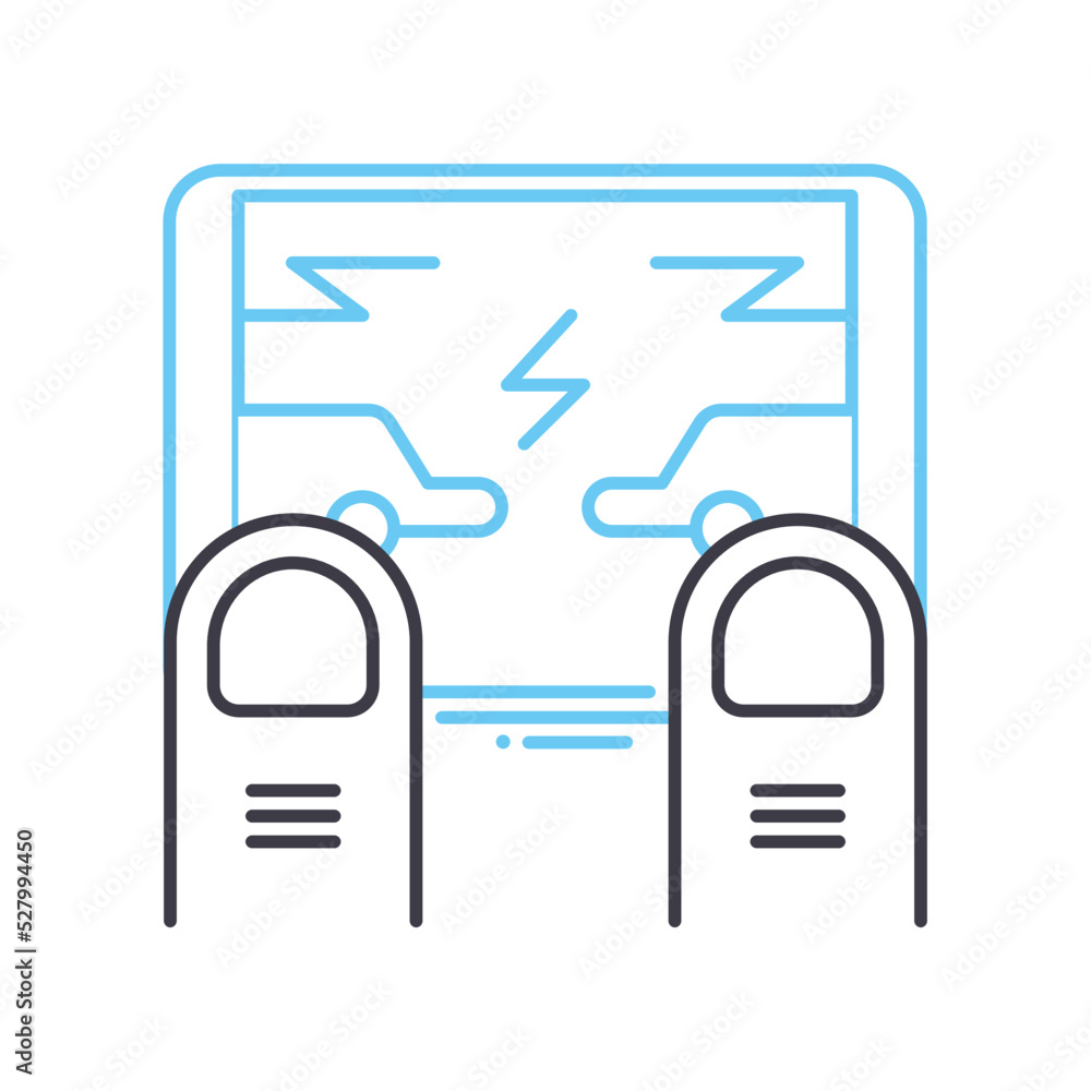 two screen game line icon, outline symbol, vector illustration, concept sign two screen game line icon, outline symbol, vector illustration, concept sign