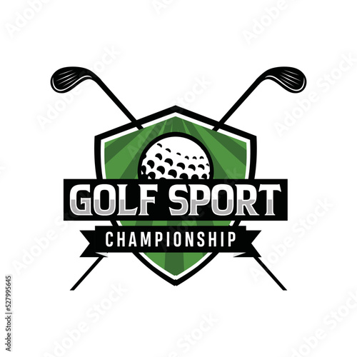 Modern professional golf logo template design for golf club badge emblem