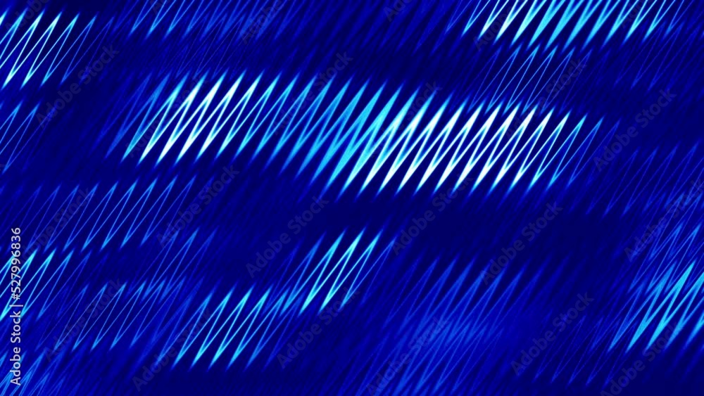 Abstract decorative blue wave shapes with glowing light in reflection background in endless video motion loop screen saver Abstract decorative blue wave shapes with glowing light in reflection background in endless video motion loop screen saver