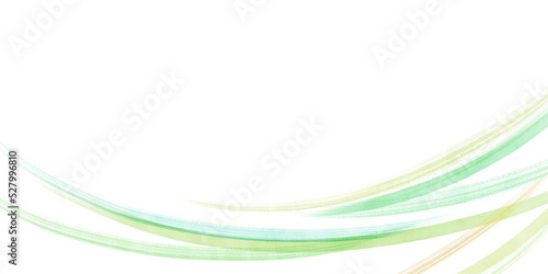 さわやかなグリーンのラインで描いた水彩フレーム 2