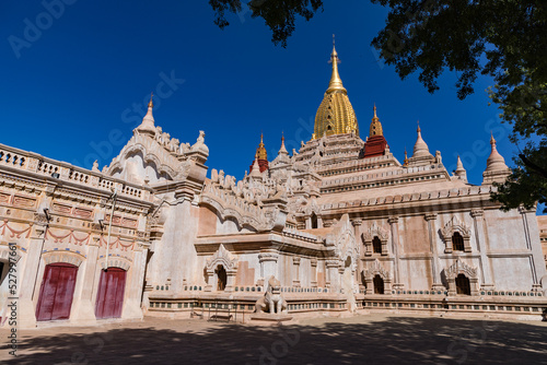 The restored Ananda Temple in the Bagan World Heritage Site in Myanmar