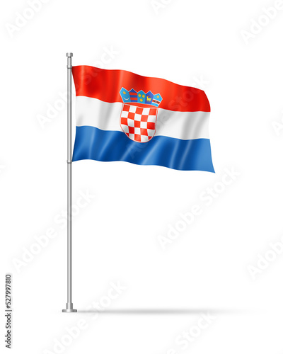 Croatian flag isolated on white photo