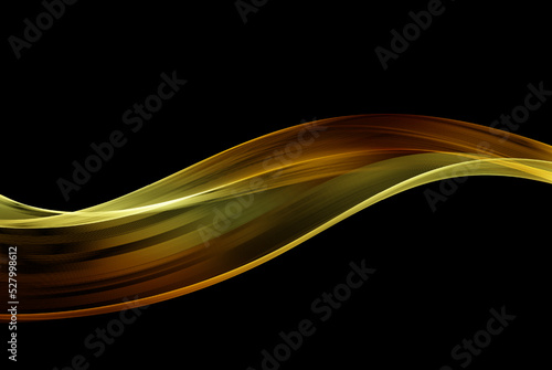 Abstract shiny golden wave design element,gold glitters flow of transparent swirl wave. Holiday design element.