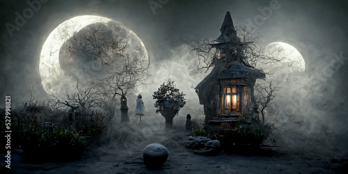 Fototapeta Halloween day eyes of Jack O' Lanterns trick or treating Samhain All Hallows' Ev