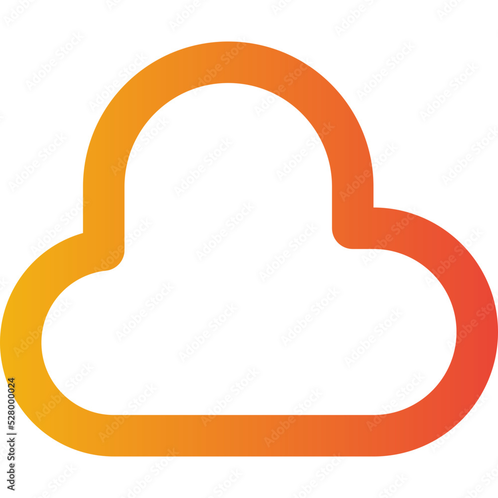 cloud computing gradient icon cloud computing gradient icon