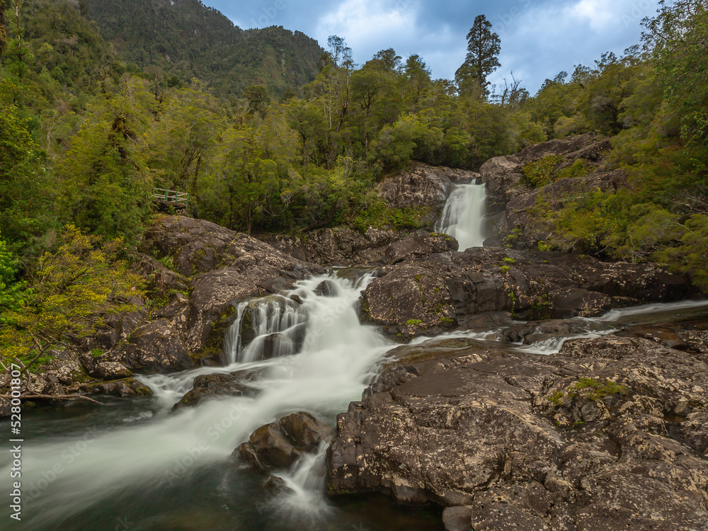 Patagonia el chalten secret waterfall in los glaciares national park