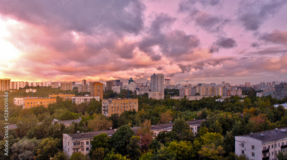 Morning in the south of Moscow