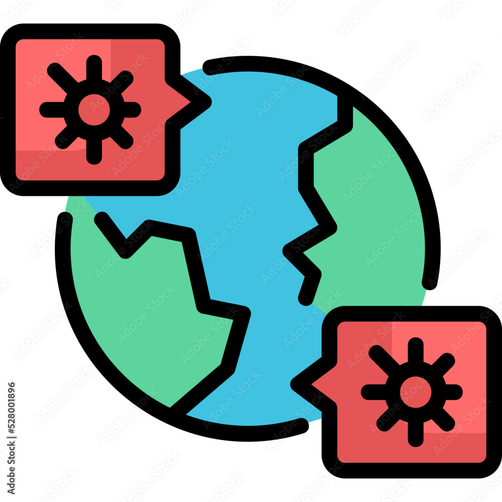 pandemic line color icon pandemic line color icon