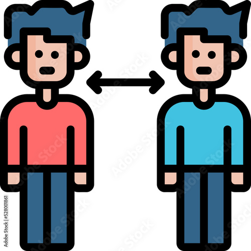 distance line color icon