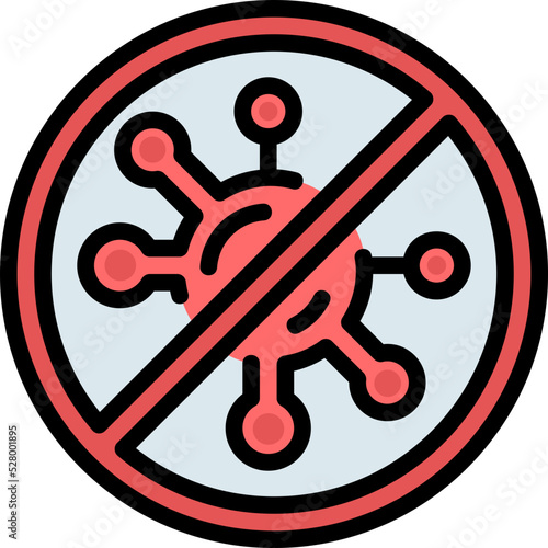 no virus line color icon