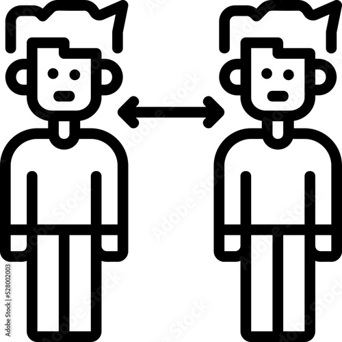 distance line icon