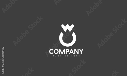 minimal letter W logo template