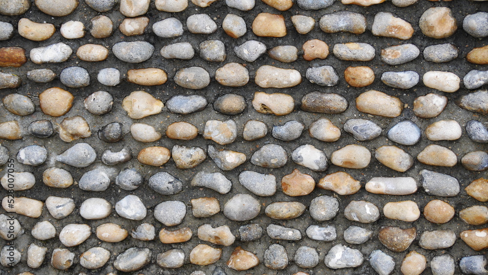 Pebble wall