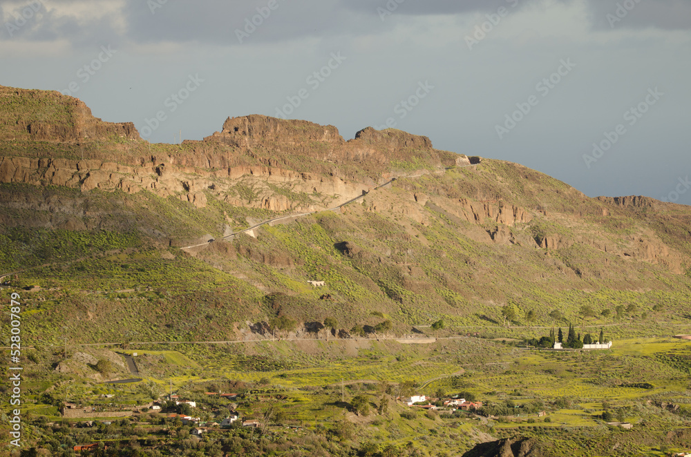 East edge of the Tirajana crater. Santa Lucia de Tirajana. Gran Canaria. Canary Islands. Spain.