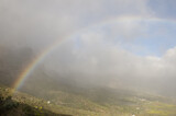 Rainbow over the Tirajana crater. San Bartolome de Tirajana. Gran Canaria. Canary Islands. Spain.