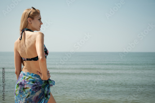 girl on the sea beach