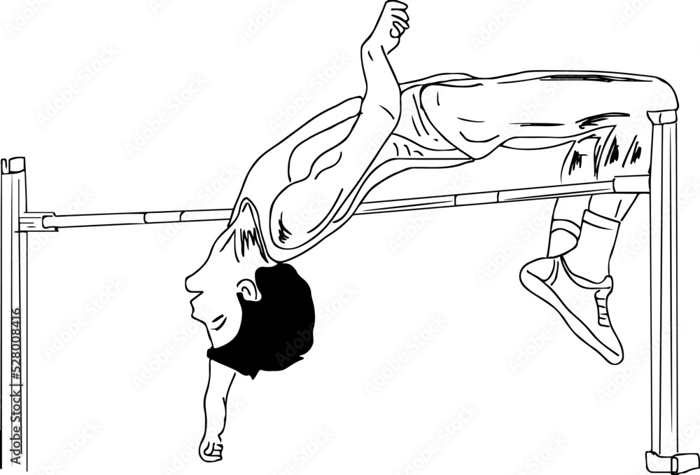 High Jump Vector Athlete Doing High Jump Cartoon Doodle Sketch Drawing high-jump-vector-athlete-doing-high-jump-cartoon-doodle-sketch-drawing