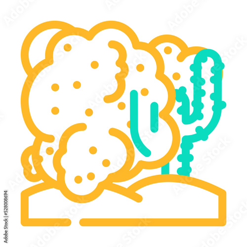 sandstorm weather color icon vector. sandstorm weather sign. isolated symbol illustration