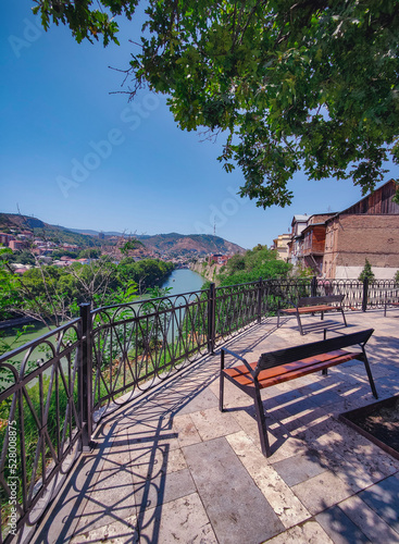 Beautiful landscape in old town Tbilisi