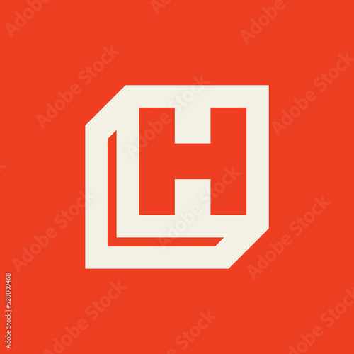 Letter H logo or icon design. template elements. geometric abstract logos