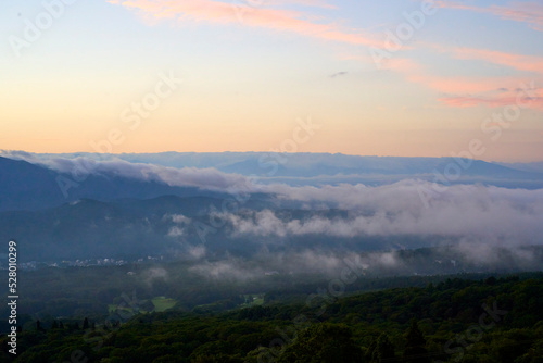 sunrise over the mountains