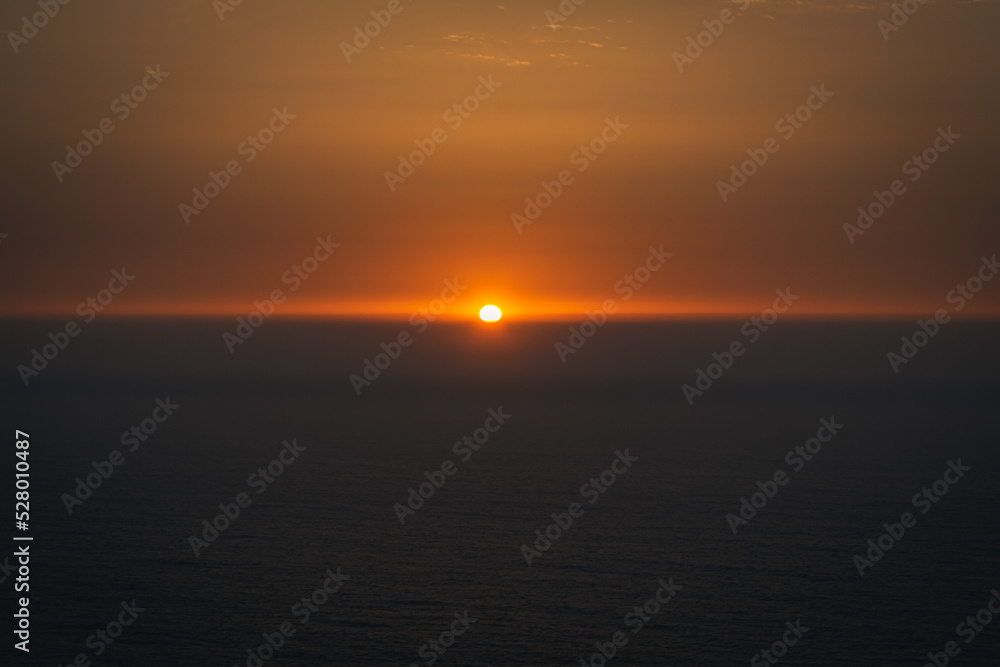 Sunsent over the Atlantic Atlantic Ocean, Cabo de Roca, Portugal