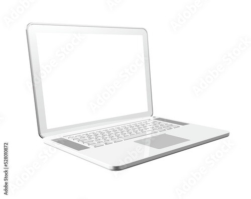 white Laptop computer isolated on a transparent background