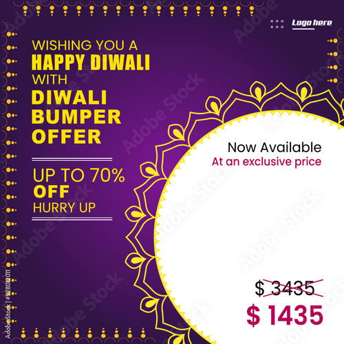 Diwali Bumper sale offer template banner. happy Diwali decorative Poster. banner.