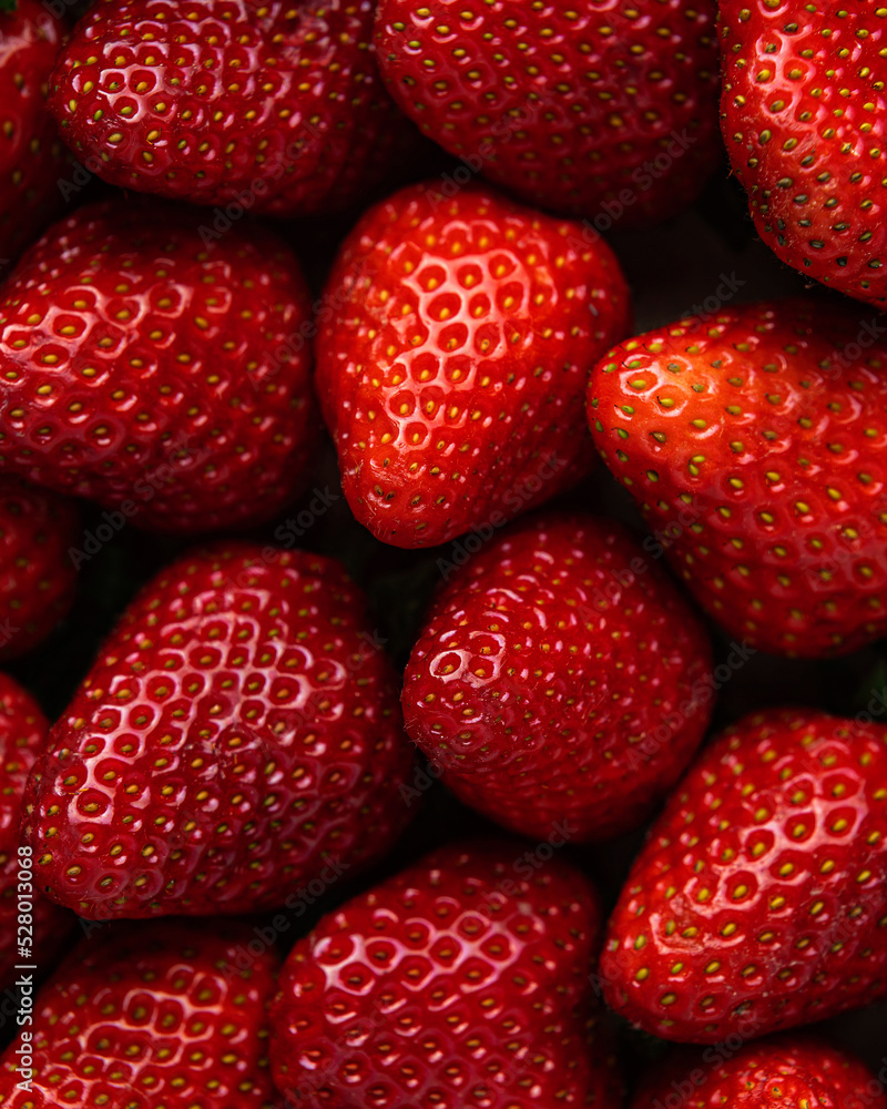 Big ripe red strawberry, close up. Big ripe red strawberry, close up.