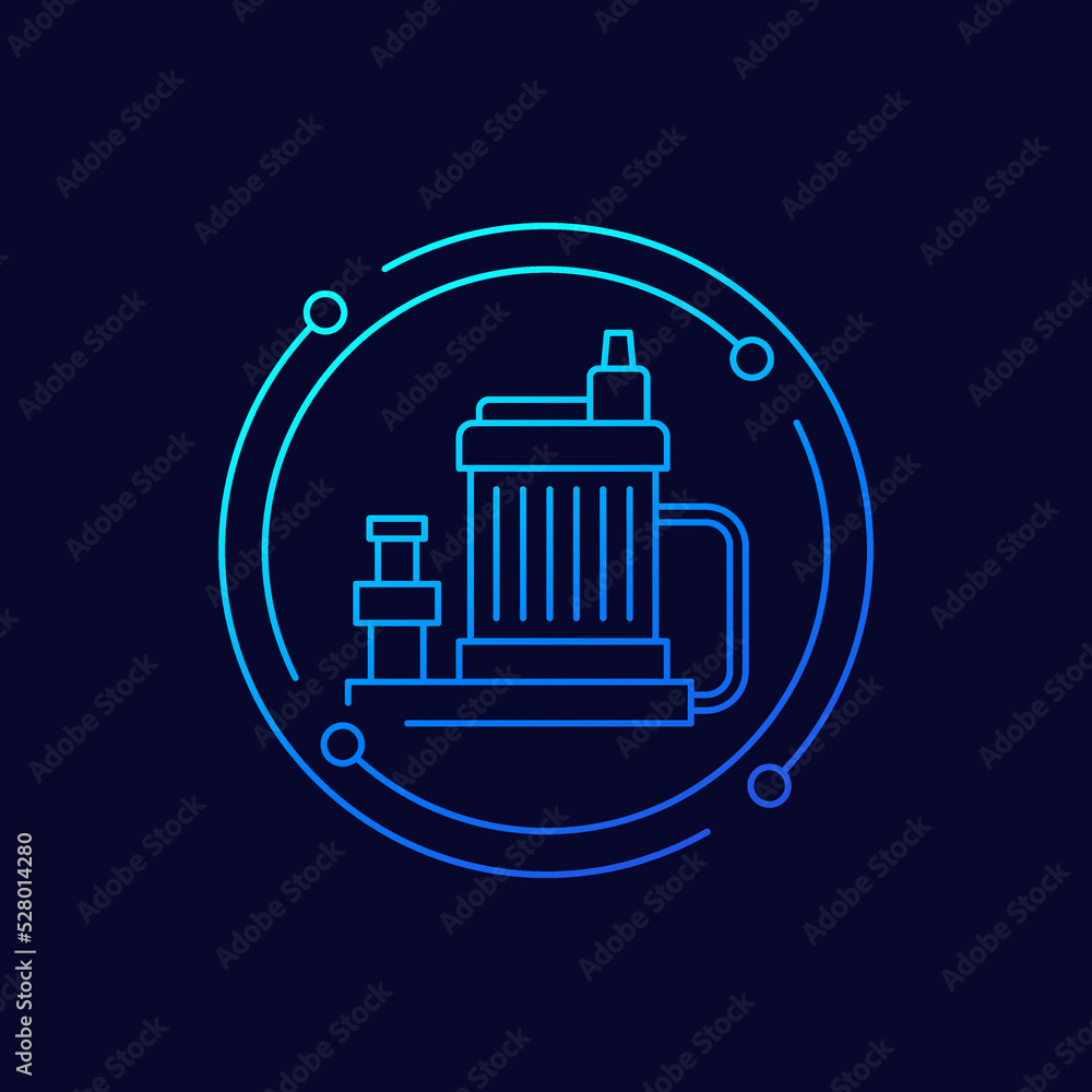 sump pump icon, line vector design sump pump icon, line vector design
