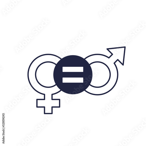 gender equity, equality icon, vector