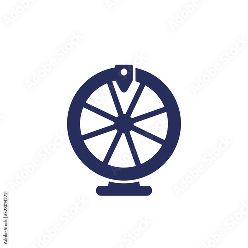 roulette, fortune wheel icon, simple vector design