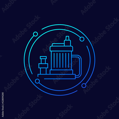 sump pump icon, line vector design