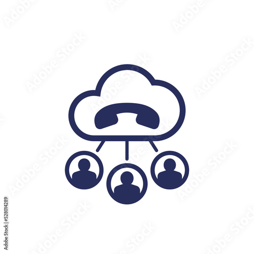 Voip telephony or calls icon