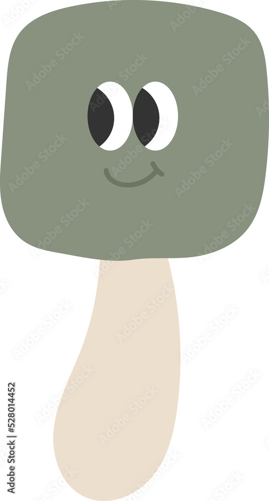 Cute cartoon mushroom illustration. Cartoon doodle hand drawn illustration. Cute cartoon mushroom illustration. Cartoon doodle hand drawn illustration.
