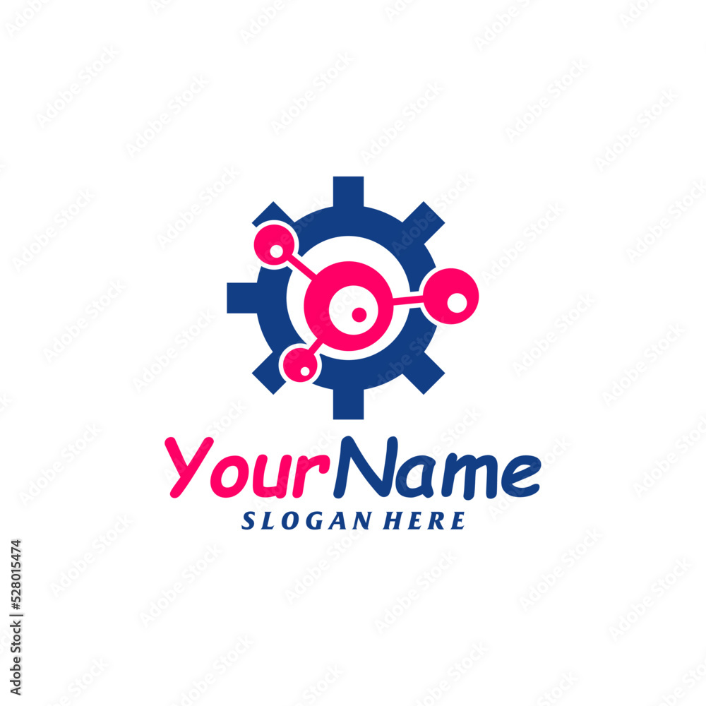 Bio Tech Gear Logo Design Template. Bio Tech logo concept vector. Creative Icon Symbol Bio Tech Gear Logo Design Template. Bio Tech logo concept vector. Creative Icon Symbol