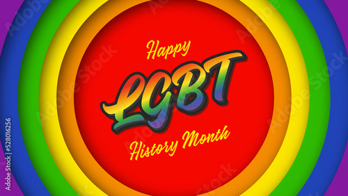 Happy LGBT History Pride Month. Rainbow concept. illustration
