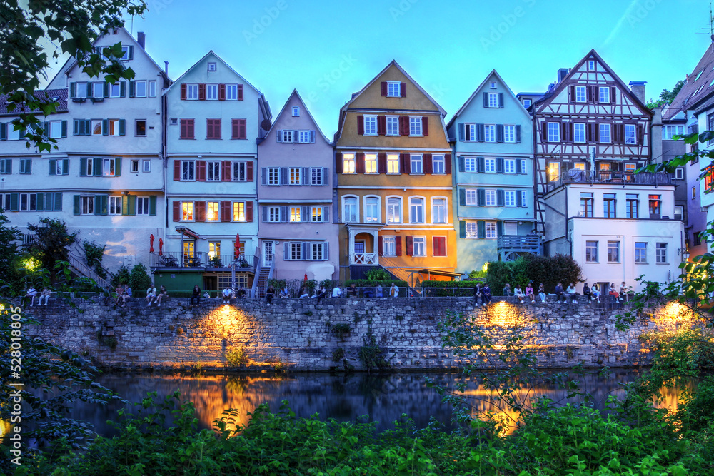 Houses on Neckar River, Tübingen, Germany